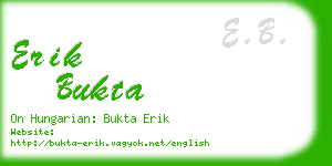 erik bukta business card